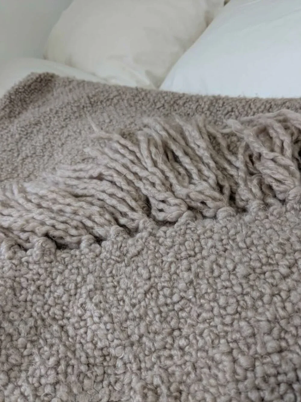 Potterybarn woven fringe throw 50